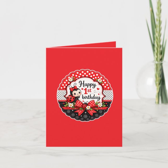 Carte L'anniversaire de Little Ladybug (Devant)