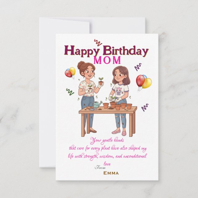 Carte L'anniversaire de maman (Devant)