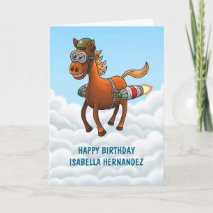 Carte L'anniversaire de Rocket Pony