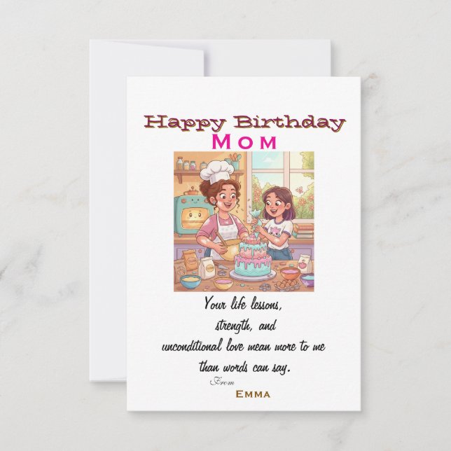 Carte L'anniversaire des mamans (Devant)