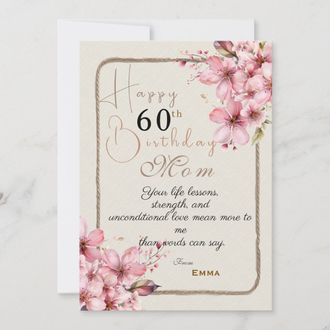 Carte L'anniversaire des mamans (Devant)