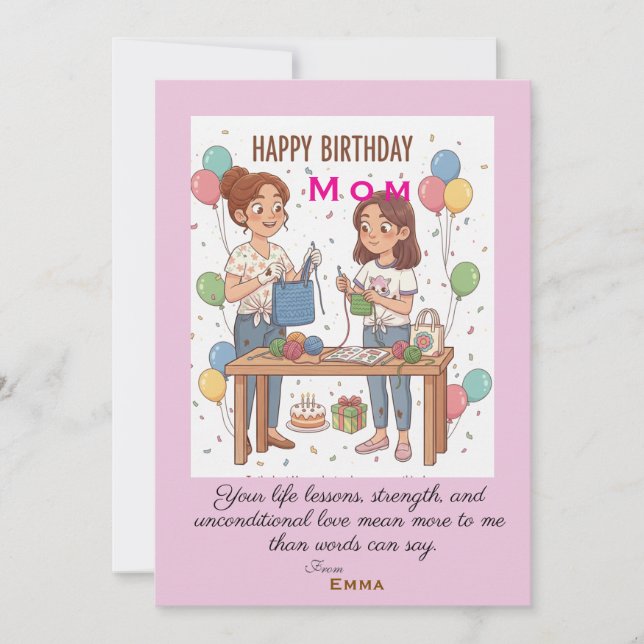 Carte L'anniversaire des mamans (Devant)