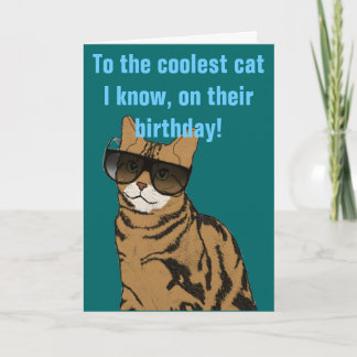 Carte L'anniversaire du chat le plus cool