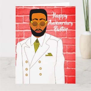 Carte L'anniversaire du pasteur Christian Black Homme