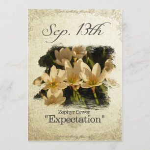 Carte L'anniversaire fleurit le 13 septembre la "fleur