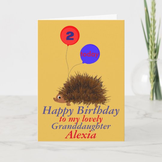 Carte L Anniversaire Mignon De Petite Fille De Herisson Zazzle Fr