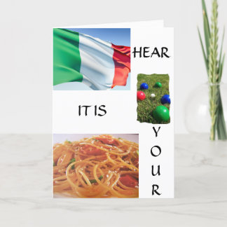 CARTE "L'ANNIVERSAIRE TOTALEMENT ITALIEN SE FÉLICITE"