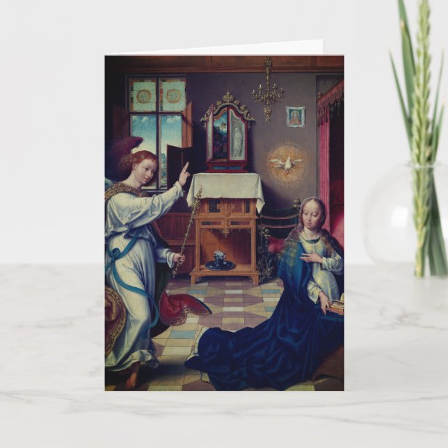 Carte L'Annonciation par Joos van Cleve : Vierge (Devant)