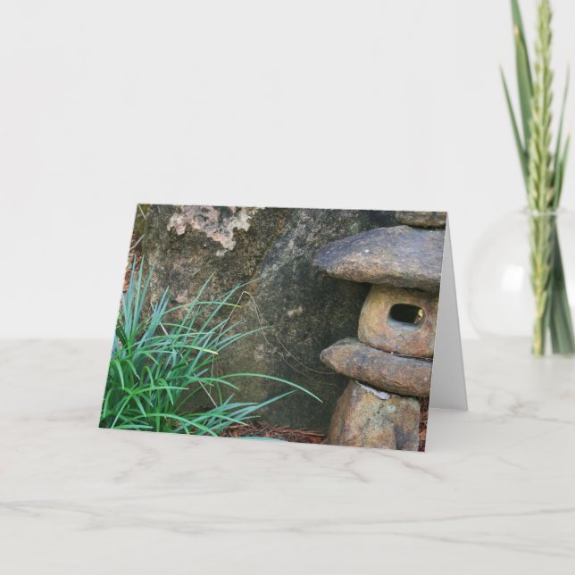 Carte Lantern en pierre japonaise (Devant)