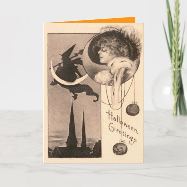 Carte Lanterne de Jack O de croissant de lune de (Devant)