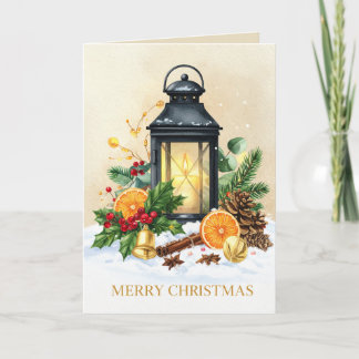 Carte Lanterne de Noël Cosy Joyeux Noël Vacances