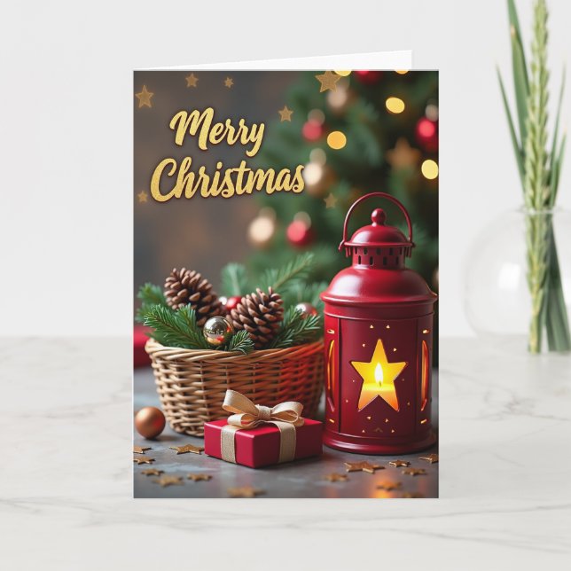 Carte Lanterne Joyeux Noël (Devant)