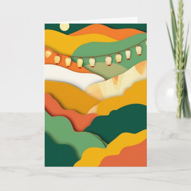 Carte Lanternes de montagne en couches (Devant)