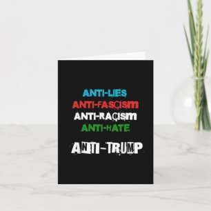 Carte L'Anti-Trump Met En Cause Le Fascisme Le Racisme E