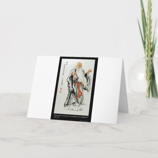 Carte Lao Tzu Nature Never Hurries Quota Venin & Tees (Devant)
