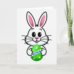 Carte Lapin ami oeuf à pois