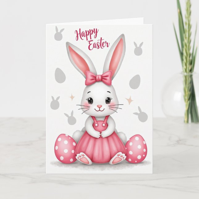 Carte Lapin Aquarelle Fausse (Devant)