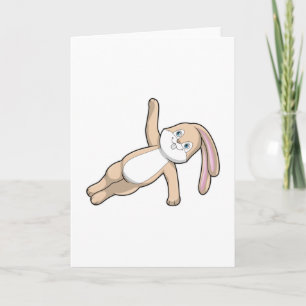 Carte Lapin au Yoga Stretching