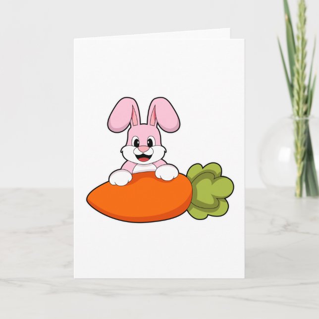 Carte Lapin avec carotte (Devant)
