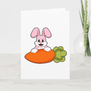 Carte Lapin avec carotte