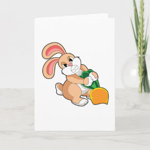 Carte Lapin avec carotte