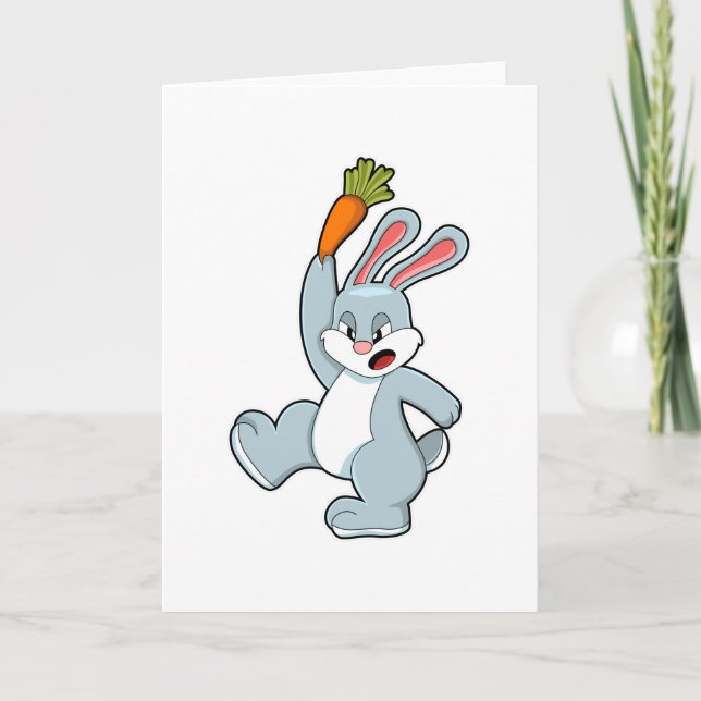 Carte Lapin avec carotte (Devant)