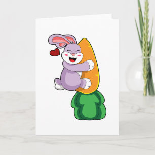 Carte Lapin avec carotte