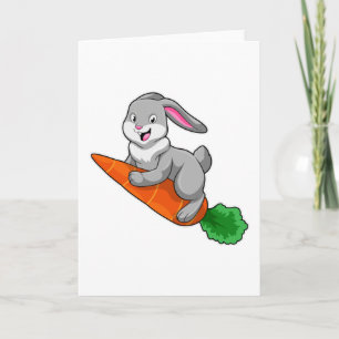 Carte Lapin avec carotte