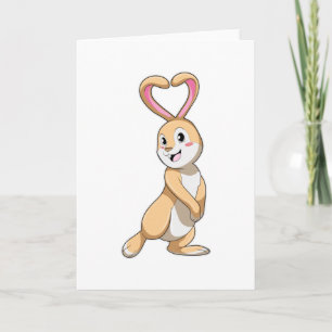 Carte Lapin avec coeur