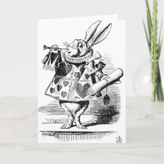 Carte Lapin blanc préparé en tant que héraut