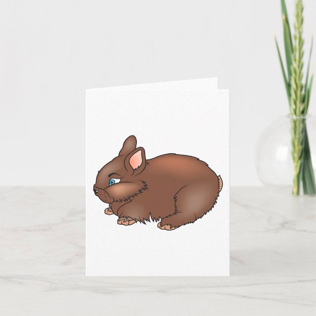 Carte Lapin Brun et Doux Animal Adorable (Créateur téléchargé)