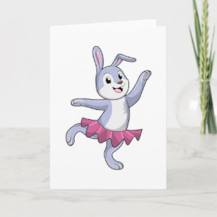 Carte Lapin comme Ballerina au Ballet