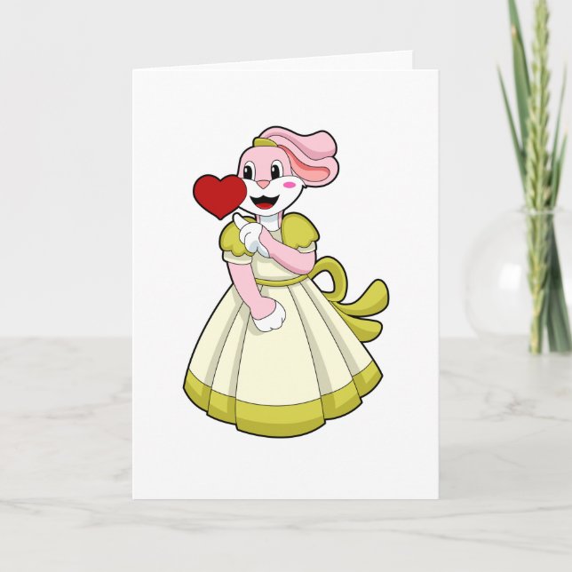 Carte Lapin comme Mariée avec robe Mariage.PNG (Devant)