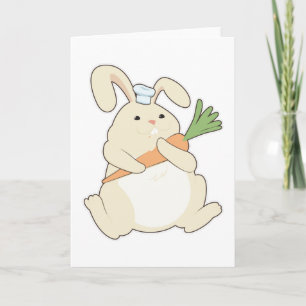 Carte Lapin cuisinier avec carotte