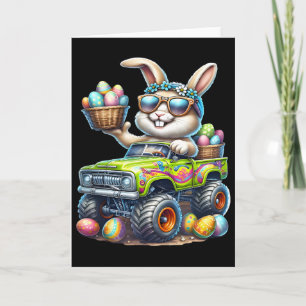 Carte Lapin Dabbing Bonne Pâques Monster Truck Enfants G