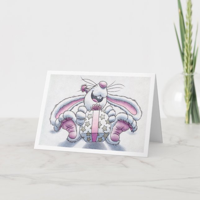 Carte Lapin d'anniversaire (Devant)