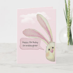 Carte Lapin de 2e anniversaire sur fond rose