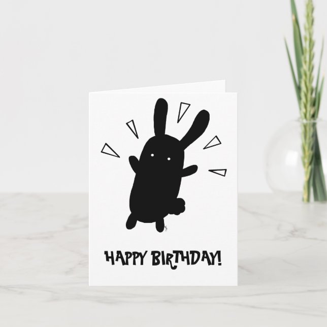 Carte Lapin de birthday mignon (Devant)