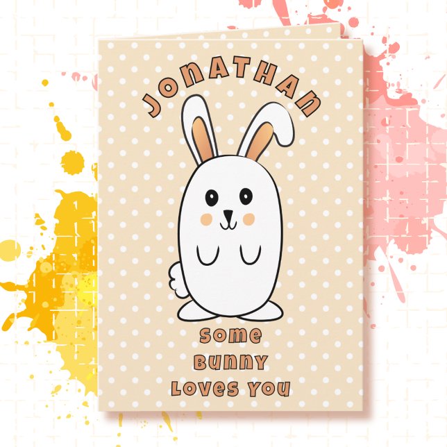 Carte Lapin de dessin animé pour 1er anniversaire Some B (Créateur téléchargé)