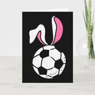 Carte Lapin de football drôle Joyeuses Pâques Oreilles S