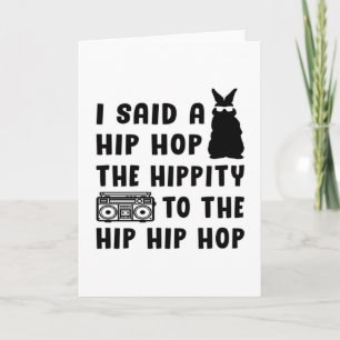 Carte Lapin de Hip Hop de Pâques Joyeuses Idée Cadeau Dr