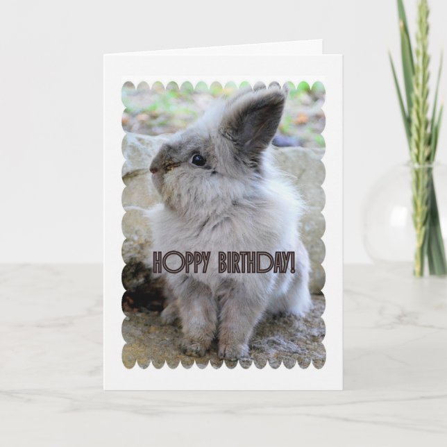 Carte Lapin de houblon d'anniversaire (Devant)