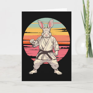 Carte Lapin de Judo Bunny Nature Kickboxing Taekwondo Ma