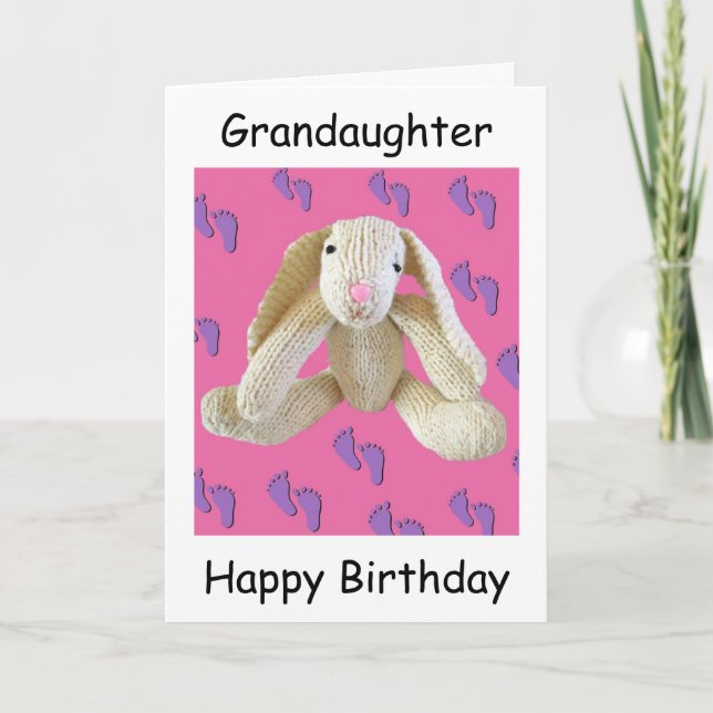 Carte lapin de lapin d'anniversaire de la petite f (Devant)