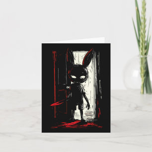 Carte Lapin de mal Épouvantable Horreur Slasher Porte Cr
