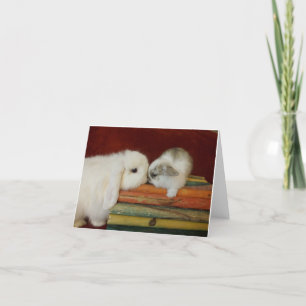 Carte Lapin de mère et de bébé