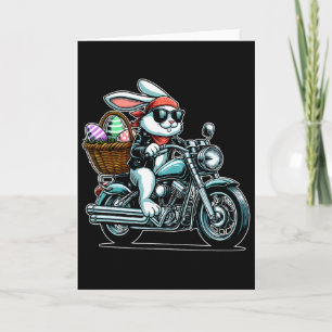 Carte Lapin de moto de Pâques Biker Œufs 1