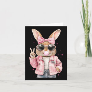 Carte Lapin de Pâques à Imprimé Léopard Soufflant du Bub