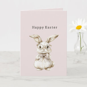 Carte Lapin de Pâques avec Lunettes