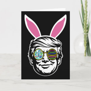 Carte Lapin de Pâques chasse aux œufs de Trump Joyeuses